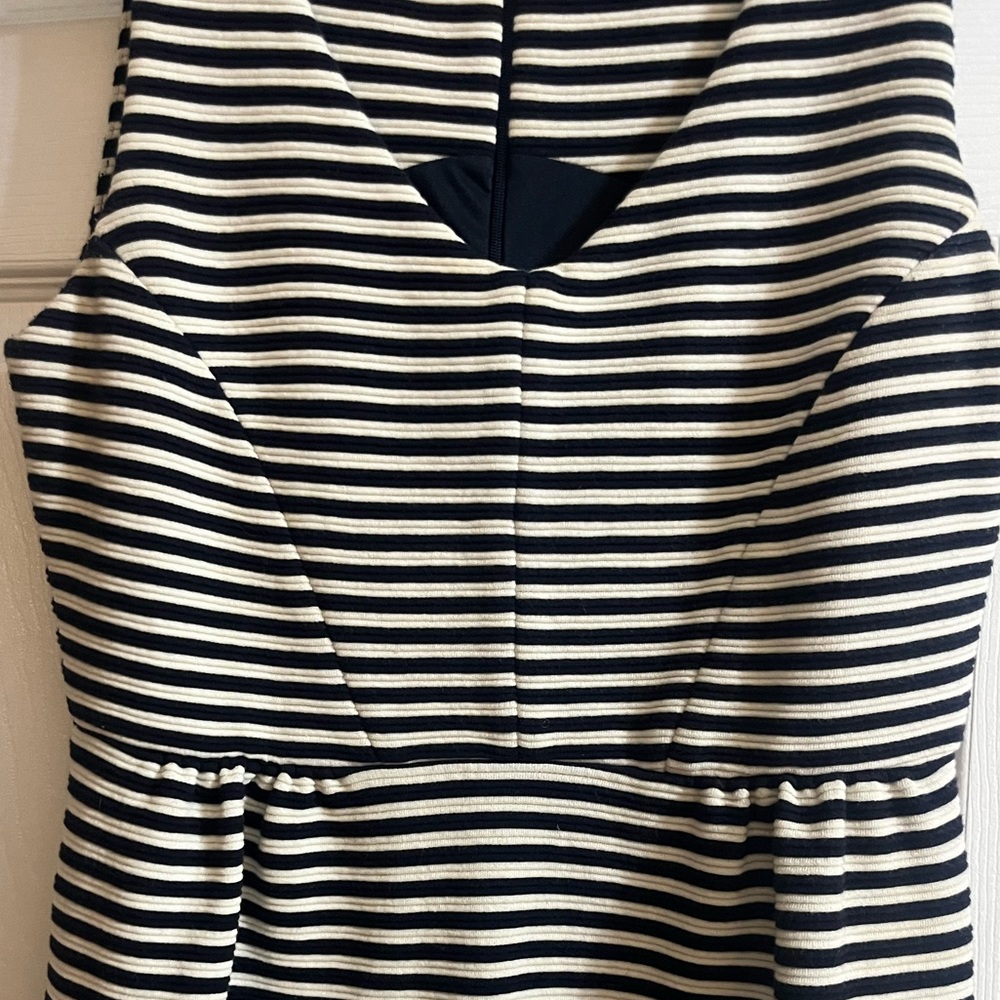 Gorgeous, Navy and white fit and flair dress - Picture 3 of 4